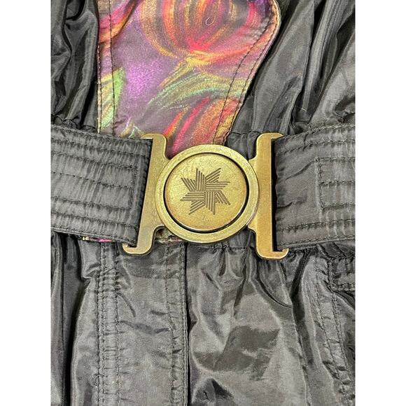 Women's Black and Multicolor Ski Jacket - Picture 7 of 11